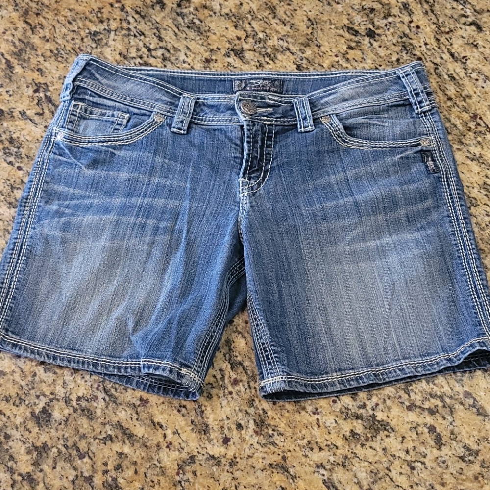 Silver Suki Flap Shorts